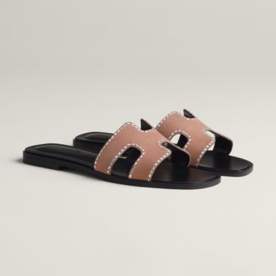 Black on sale hermes slippers